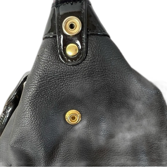 Betsey Johnson Satchel/Shoulder Bag Black Multi Colored Stones - Picture 8 of 16